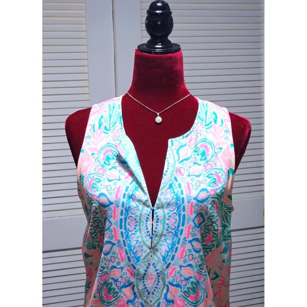Lilly Pulitzer Women's Multicolor Cotton Kelby Shift Dress Hot Tamale Sz 6 2451 - Picture 11 of 14